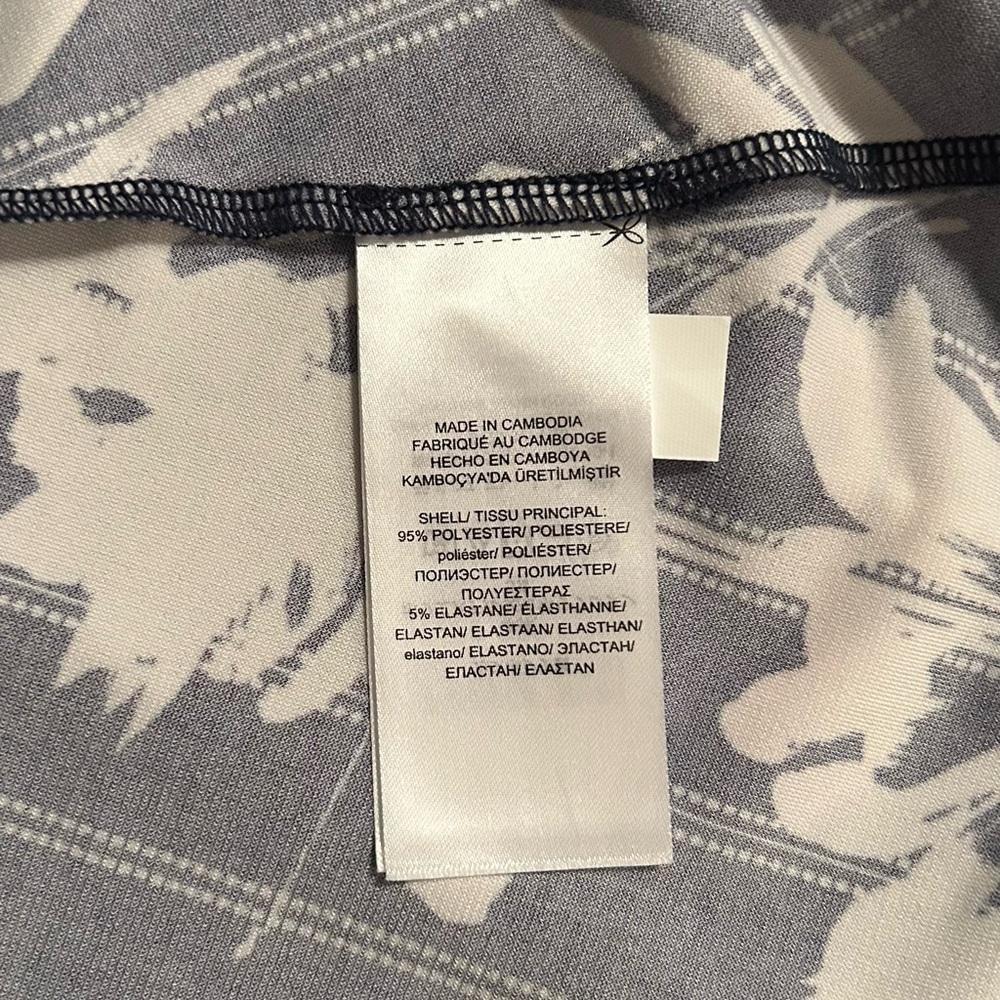 NWOT CHAPS by RALPH LAUREN Floral Midi Dress, Navy Blue & White, Size Medium - Picture 6 of 6